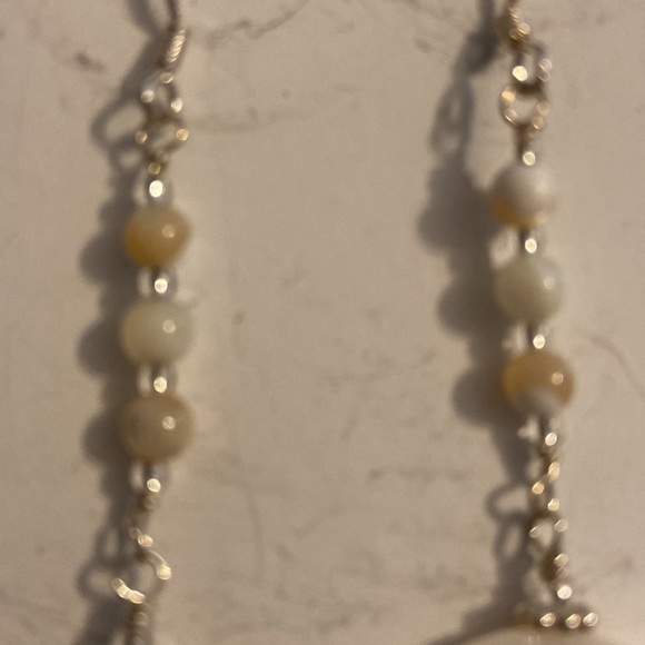 FINAL NEW BlueKimbler Solid Sterling Silver & Shell Dangling Earrings - Picture 3 of 4